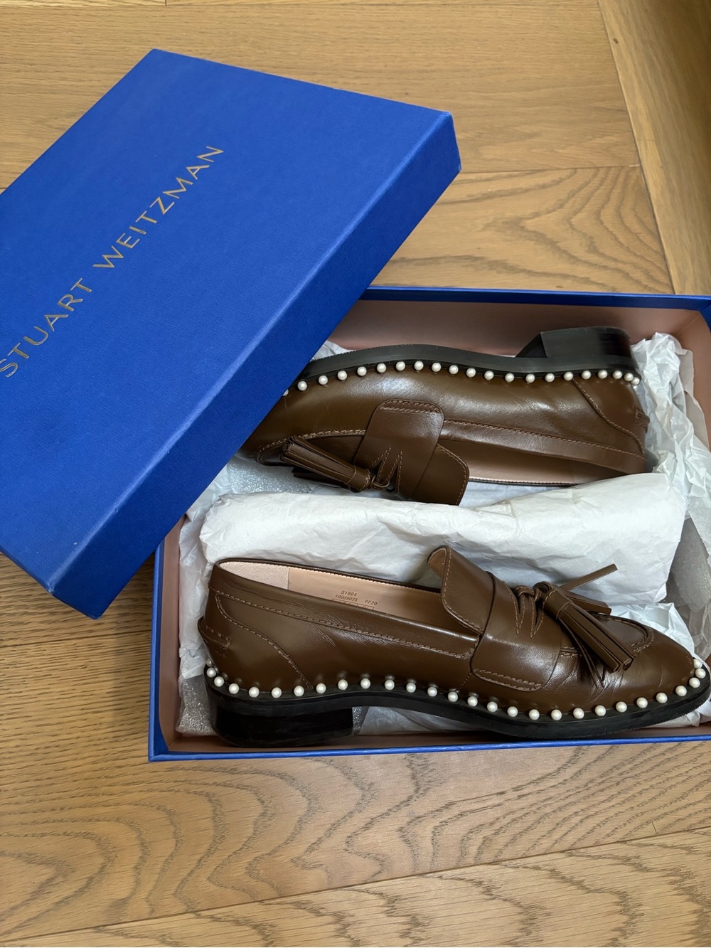 Stuart Weitzman Kaylene Pearl loafers